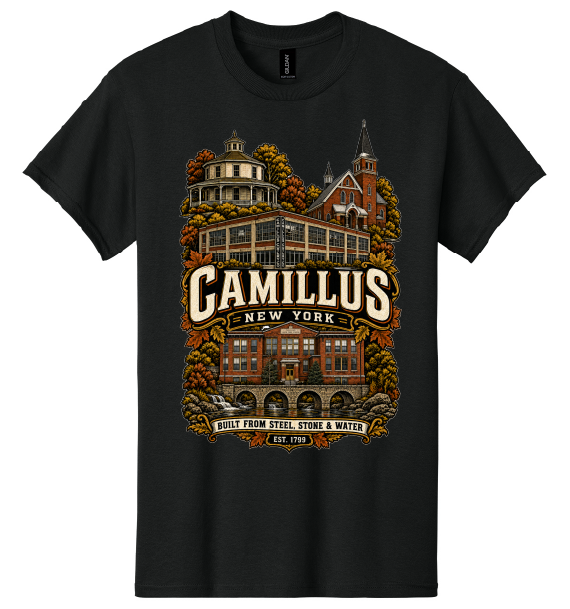 Camillus Heritage is Built From Steel, Stone & Water Tee