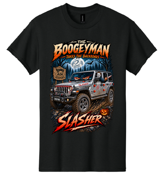 The Boogeyman Takes the Backroads Slasher Tee